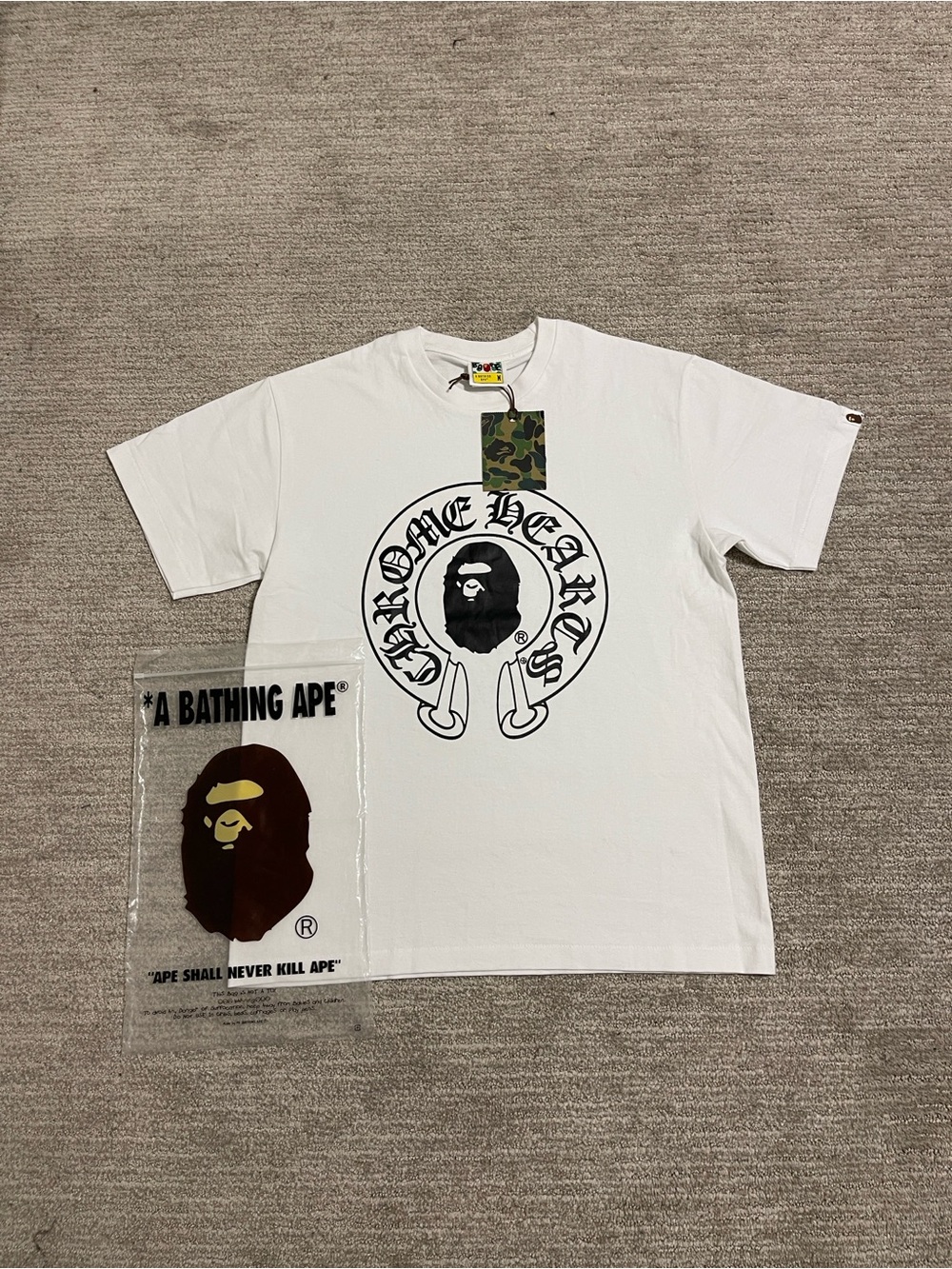 Bape x Chrome Hearts white T-Shirt